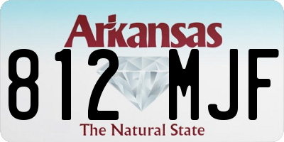 AR license plate 812MJF
