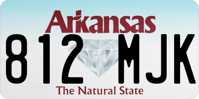 AR license plate 812MJK