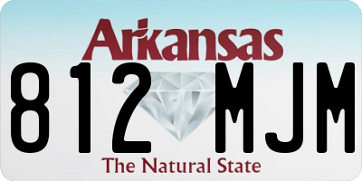 AR license plate 812MJM