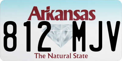AR license plate 812MJV