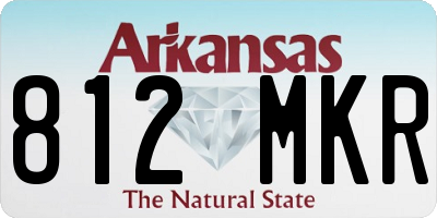 AR license plate 812MKR