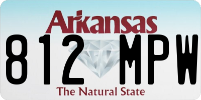 AR license plate 812MPW