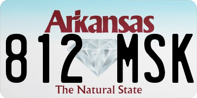 AR license plate 812MSK