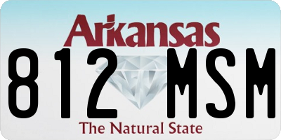 AR license plate 812MSM