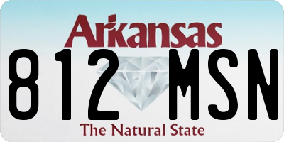 AR license plate 812MSN