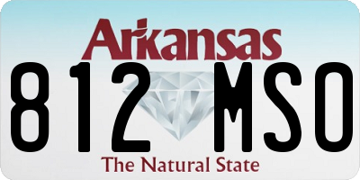 AR license plate 812MSO