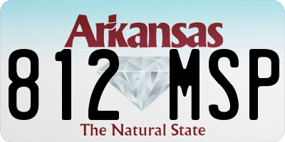AR license plate 812MSP
