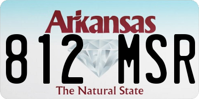 AR license plate 812MSR