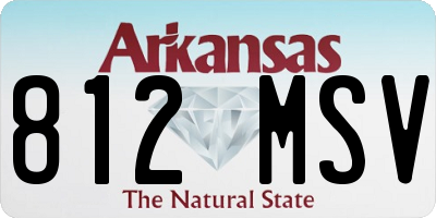 AR license plate 812MSV