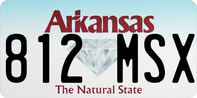 AR license plate 812MSX