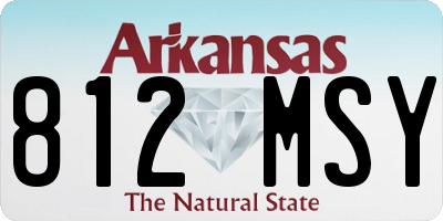 AR license plate 812MSY