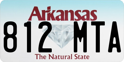 AR license plate 812MTA
