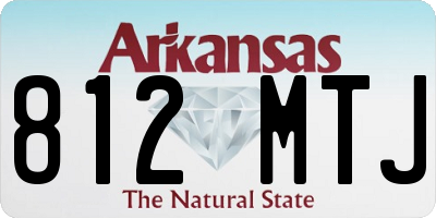 AR license plate 812MTJ