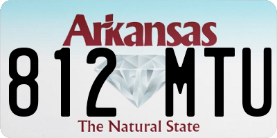 AR license plate 812MTU