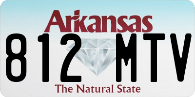 AR license plate 812MTV