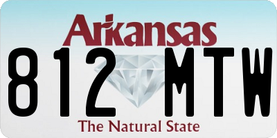 AR license plate 812MTW