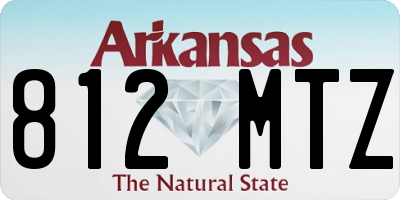AR license plate 812MTZ