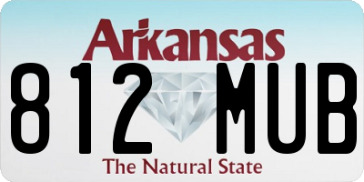 AR license plate 812MUB