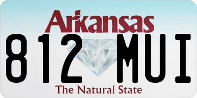 AR license plate 812MUI