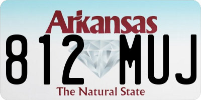 AR license plate 812MUJ