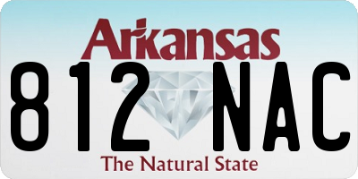 AR license plate 812NAC