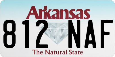 AR license plate 812NAF