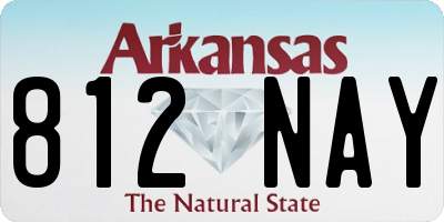 AR license plate 812NAY
