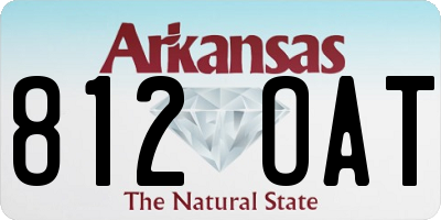 AR license plate 812OAT