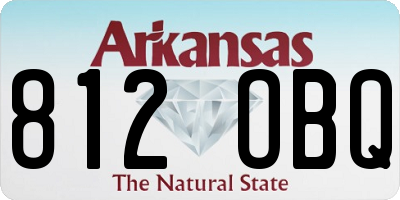 AR license plate 812OBQ
