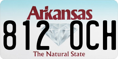 AR license plate 812OCH