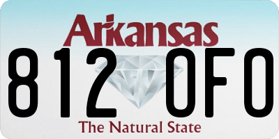 AR license plate 812OFO