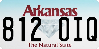 AR license plate 812OIQ