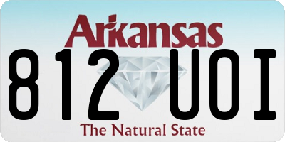 AR license plate 812UOI