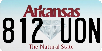 AR license plate 812UON
