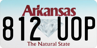 AR license plate 812UOP