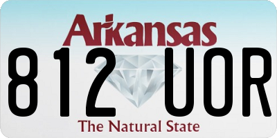 AR license plate 812UOR