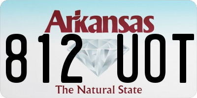 AR license plate 812UOT