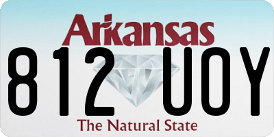 AR license plate 812UOY