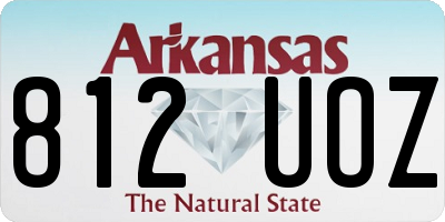 AR license plate 812UOZ