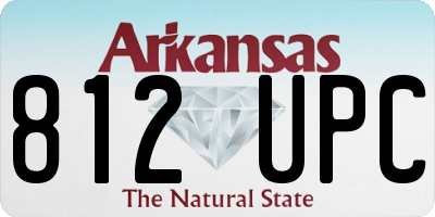 AR license plate 812UPC