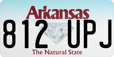 AR license plate 812UPJ