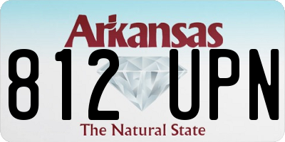 AR license plate 812UPN