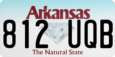 AR license plate 812UQB