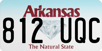 AR license plate 812UQC