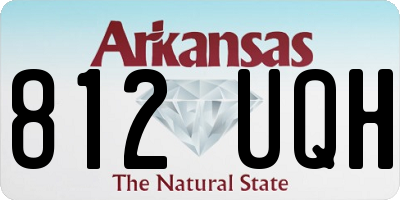 AR license plate 812UQH