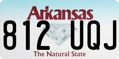 AR license plate 812UQJ