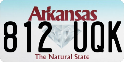 AR license plate 812UQK