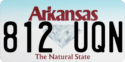 AR license plate 812UQN