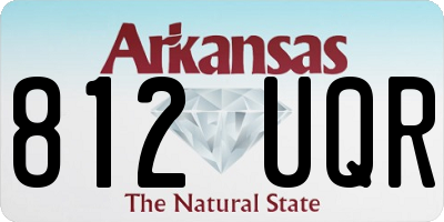 AR license plate 812UQR