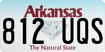 AR license plate 812UQS